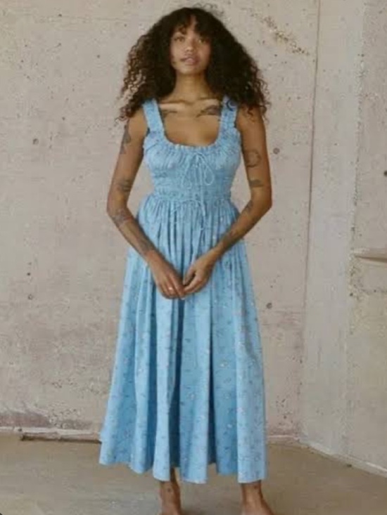 Doen Dresses & Skirts - DÔEN EMMARETTA DRESS IN SKY DE BOUTON / SIZE S